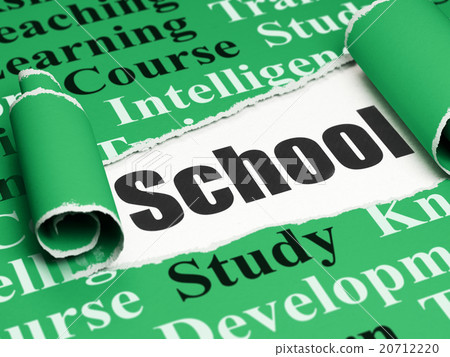 Education concept: black text School under the Education concept: black text School under the 20712220