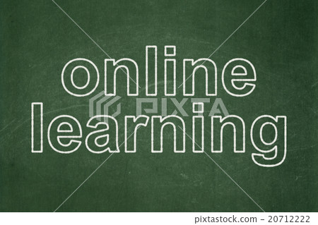 Education concept: Online Learning on chalkboard Education concept: Online Learning on chalkboard 20712222