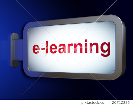 Education concept: E-learning on billboard 20712225