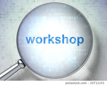 Education concept: Workshop with optical glass 20712241
