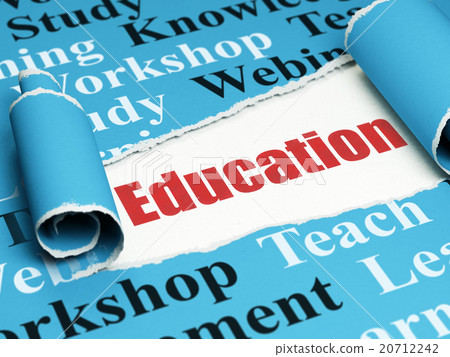 Learning concept: red text Education under the 20712242