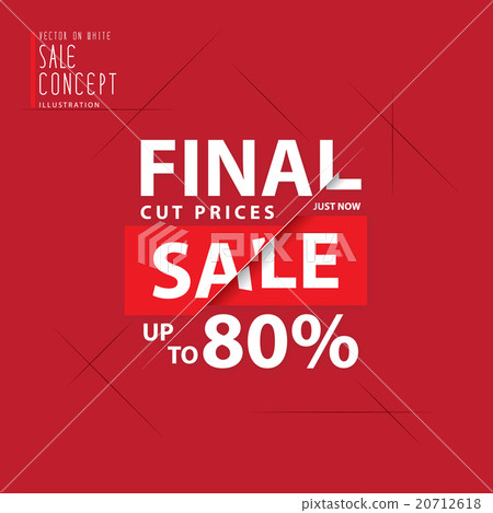 Final cut prices heading for banner or poster. 20712618