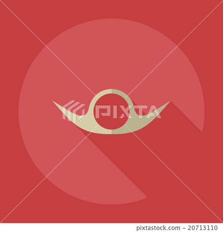 Flat modern design with shadow icons mustache 20713110