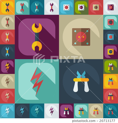 Flat concept, set modern design with shadow - Stock Illustration ...