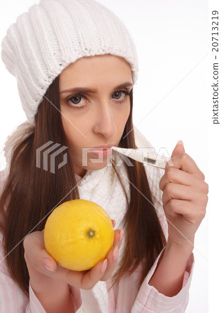 Young sick woman  20713219