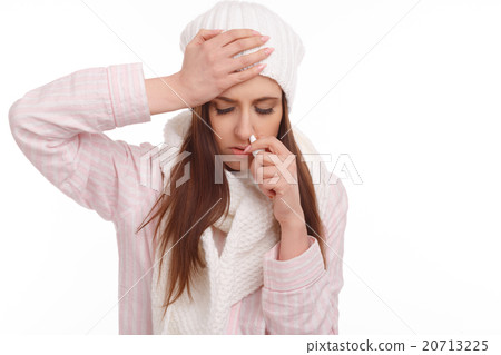 Young sick woman  20713225