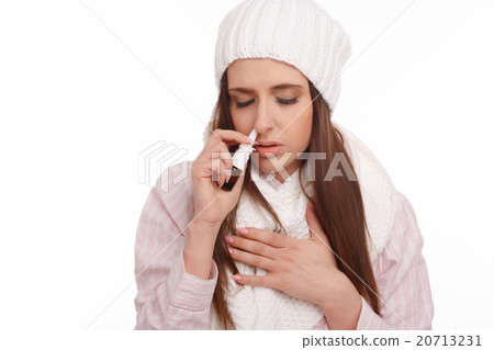 Young sick woman  20713231