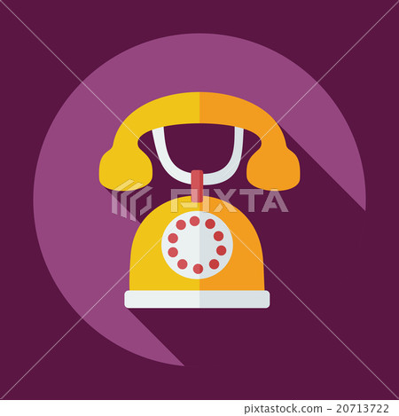 Flat modern design with shadow old phone 20713722