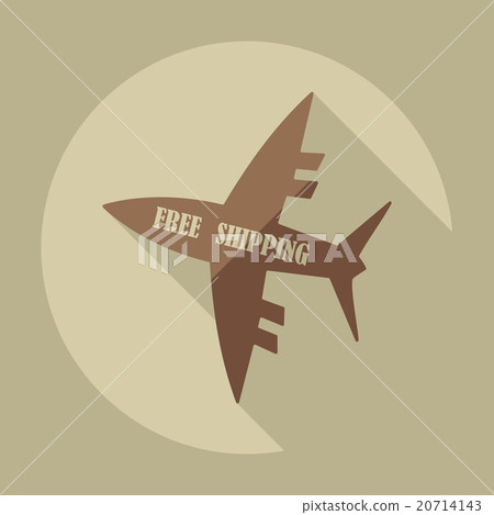 Flat modern design with shadow icons aircraft 20714143
