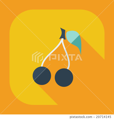 Flat modern design with shadow icons cherry Flat modern design with shadow icons cherry 20714145