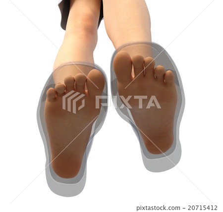 足部護理圖像足部透明鞋perming3DCG插圖素材 足部護理圖像足部透明鞋perming3DCG插圖素材 20715412