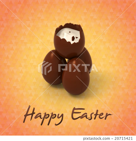 Pyramid of chocolate Easter eggs Pyramid of chocolate Easter eggs 20715421