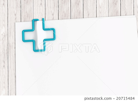 Medical document template with cross paper clip Medical document template with cross paper clip 20715484
