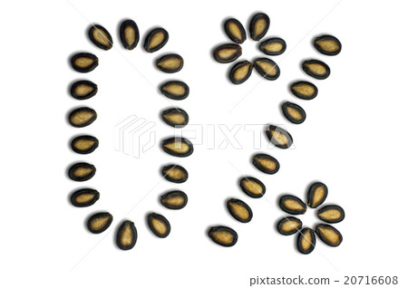 Watermelon seeds on white background 20716608