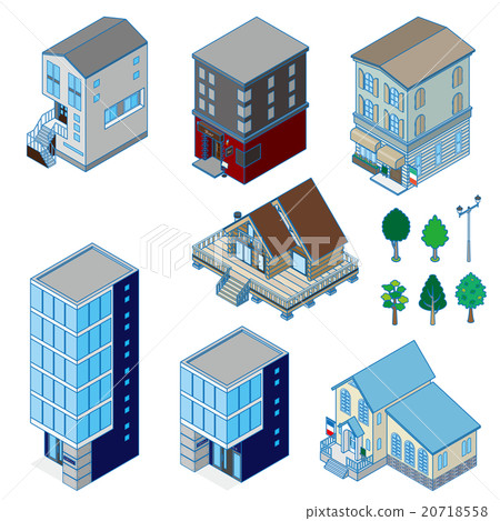 Various buildings / three-dimensional map Various buildings / three-dimensional map 20718558