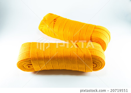 Orange rope rolls flat Orange rope rolls flat 20719551