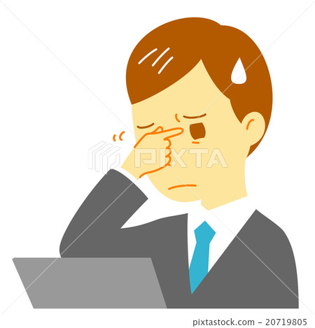 眼睛紊亂疲倦的眼睛老花電腦男 眼睛紊亂疲倦的眼睛老花電腦男 20719805