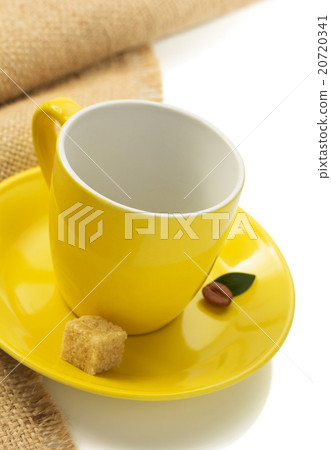 empty cup of coffee on white 20720341