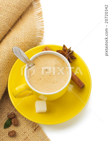 cup of coffee on white cup of coffee on white 20720342