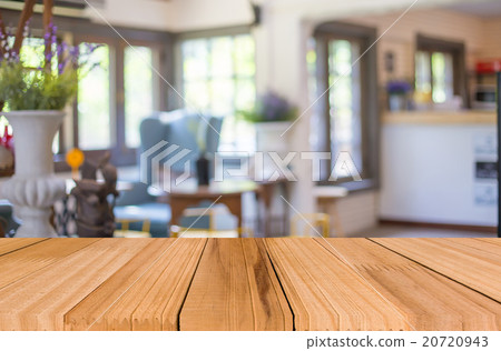 Selected focus empty brown wooden table Selected focus empty brown wooden table 20720943