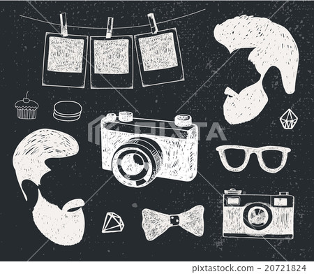 Vector set of vintage styled design hipster stuff 20721824