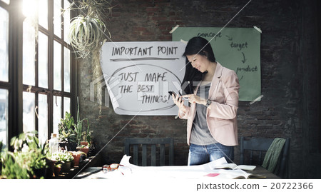Businesswoman Holding Using Smart Phone Working Concept 20722366