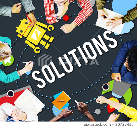 圖庫照片: solution innovation solving progress strategy plan