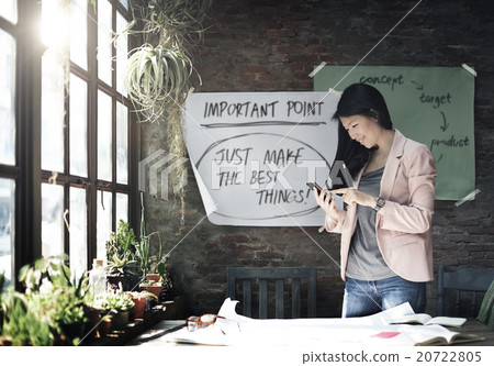 Businesswoman Holding Using Smart Phone Working Concept 20722805