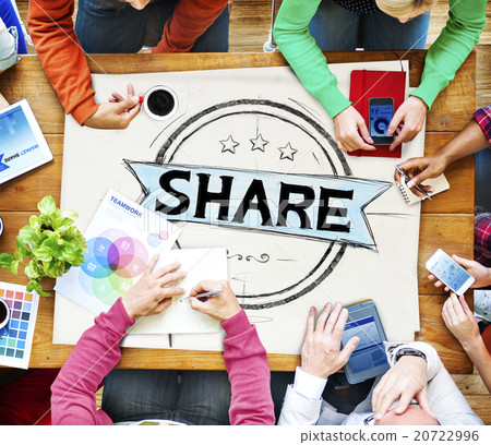 Share Sharing Networking Connection Exchange Concept Share Sharing Networking Connection Exchange Concept 20722996