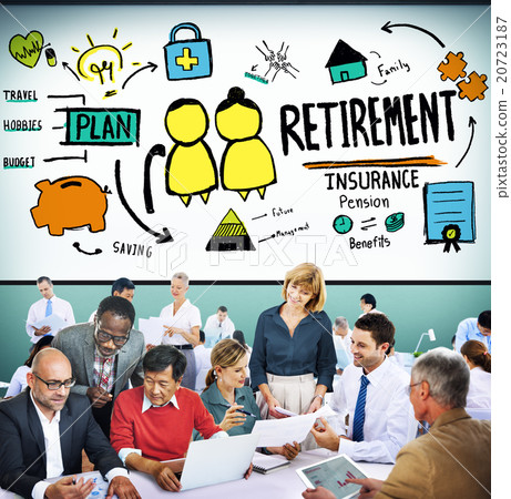 Retirement Insurance Pension Saving Plan Benefits Travel Concept 20723187
