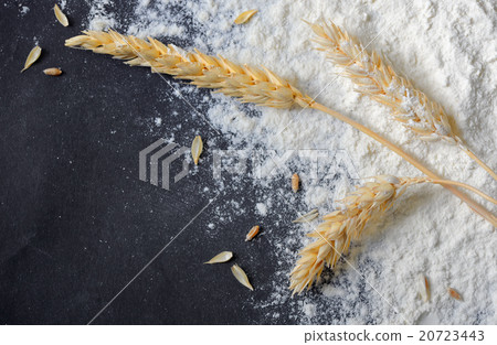 whole flour and wheat ears whole flour and wheat ears 20723443