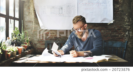 Architecture Man Working Planning Struction Concept 20723876