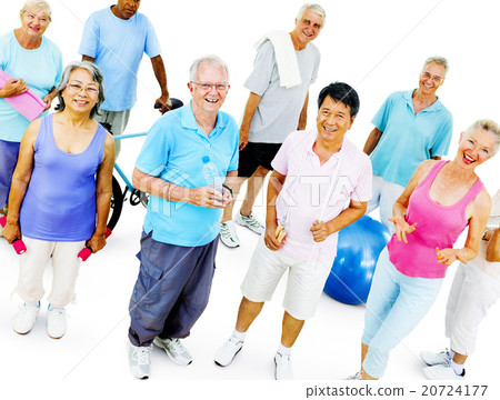 Senior Adult Exercise Activity Healthy Workout Concept 20724177