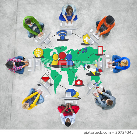 Social Network Sharing Global Communications Connection Concept 20724343