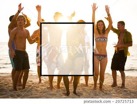 Summer Togetherness Friendship Square Copy Space Concept 20725713