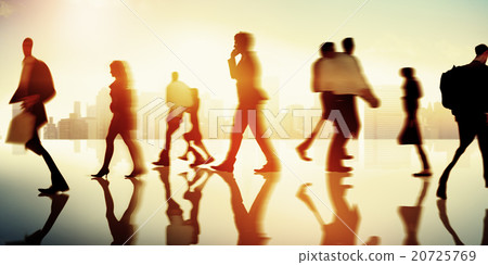 Business People Rush Hour Walking Commuting City Concept Business People Rush Hour Walking Commuting City Concept 20725769