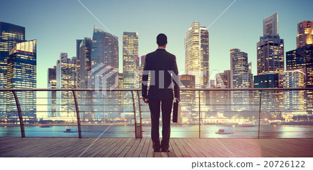 Businessman Corporate Cityscape Urban Scene City Building Concep 20726122