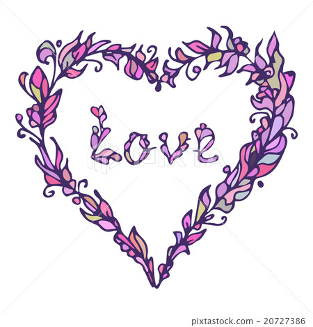 Illustration of heart. Hand drawn love doodle. Illustration of heart. Hand drawn love doodle. 20727386
