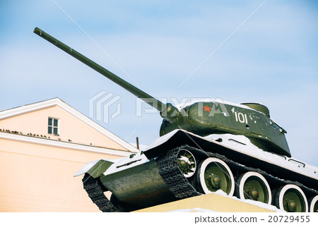 Old soviet tank like monument in Gomel, Belarus 20729455