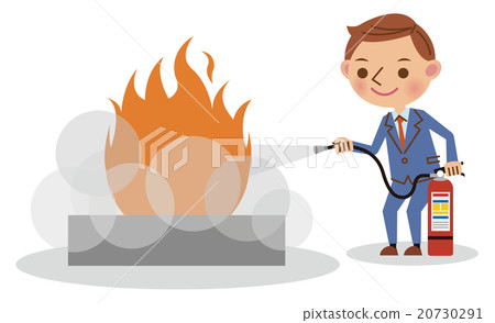 進行消防訓練的商人 20730291
