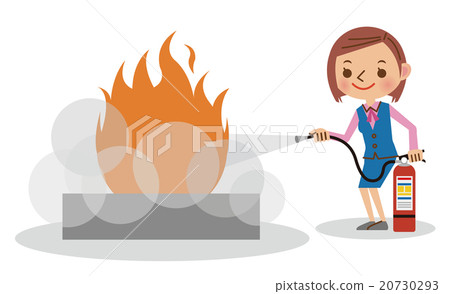 Administrative staff conducting firefighting training (women) Administrative staff conducting firefighting training (women) 20730293