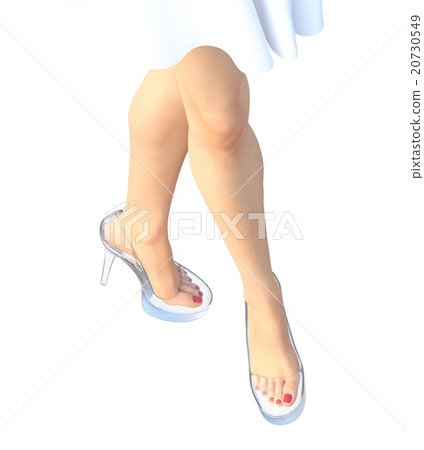 Foot care image Glass shoes Transparent looking feet in shoes perming3DCG Illustration material Foot care image Glass shoes Transparent looking feet in shoes perming3DCG Illustration material 20730549