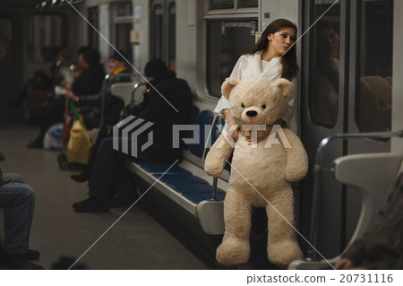 Sad girl in the subway. 20731116
