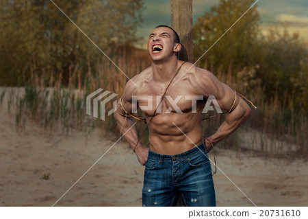Man shouts. Man shouts. 20731610