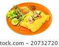 Omelet with vegetables and shrimp. Omelet with vegetables and shrimp. 20732720
