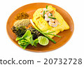 Omelet with vegetables and shrimp. Omelet with vegetables and shrimp. 20732728