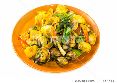 Boiled sea shell on the plate Boiled sea shell on the plate 20732733