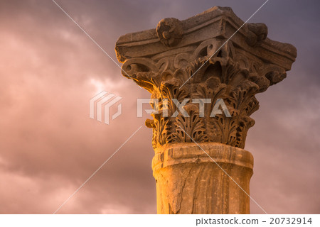 Ancient column at the Roman city of Kourion Ancient column at the Roman city of Kourion 20732914