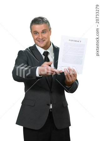 Mature man has recruiting skills.  20733279