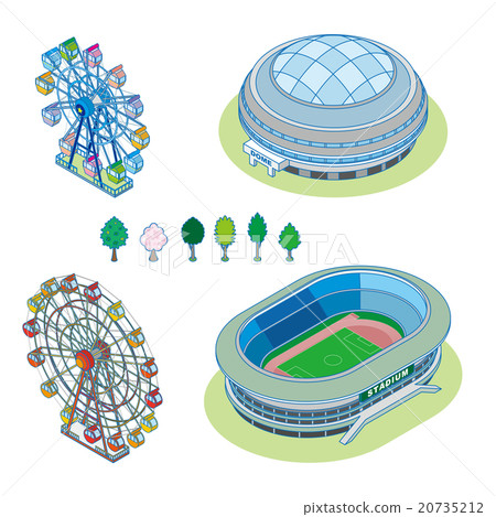 Various buildings / three-dimensional map 20735212